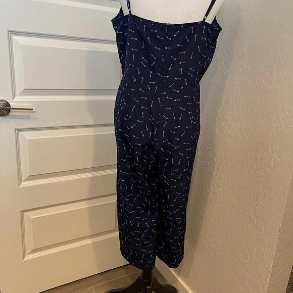 Xhilaration Jumpsuit in Navy Blue and White - Size Large - NWT (291) - Picture 3 of 9